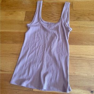 Everlane Dusty Rose Ribbed Tank Top